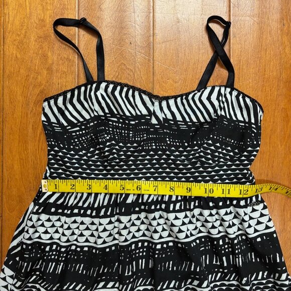 Roxy Womens Babydoll Dress Size Small Lightweight Spaghetti Strap Geometric Y2K - Picture 12 of 12